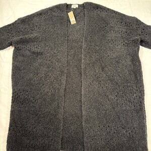 SWEATER CARDIGAN  WOOL BLEND Womens XS‎ OVERSIZED Open Front NWT BKE BUCKLE